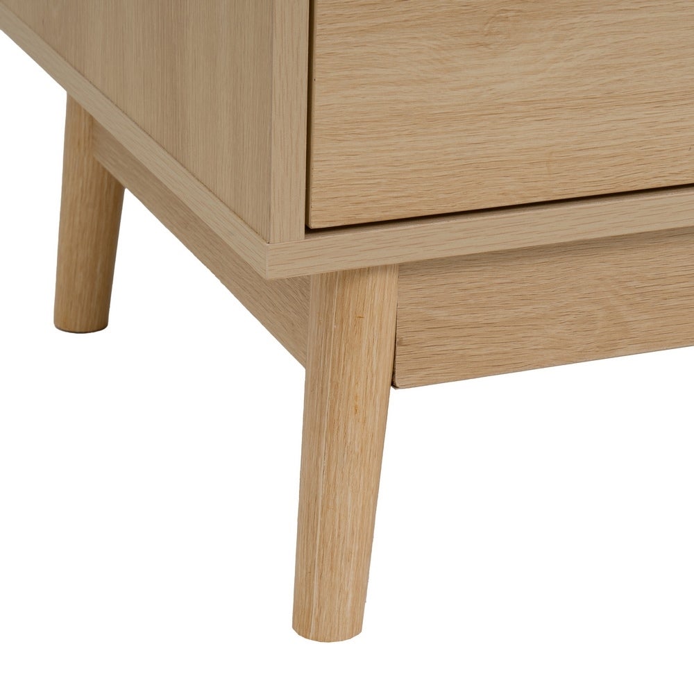 Cómoda Naroa de Madera color Natural con 3 Cajones de 80x40x80 cm