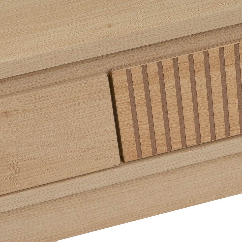 Mesa Consola Naroa de Madera color Natural con 2 Cajones de 100x30x75 cm