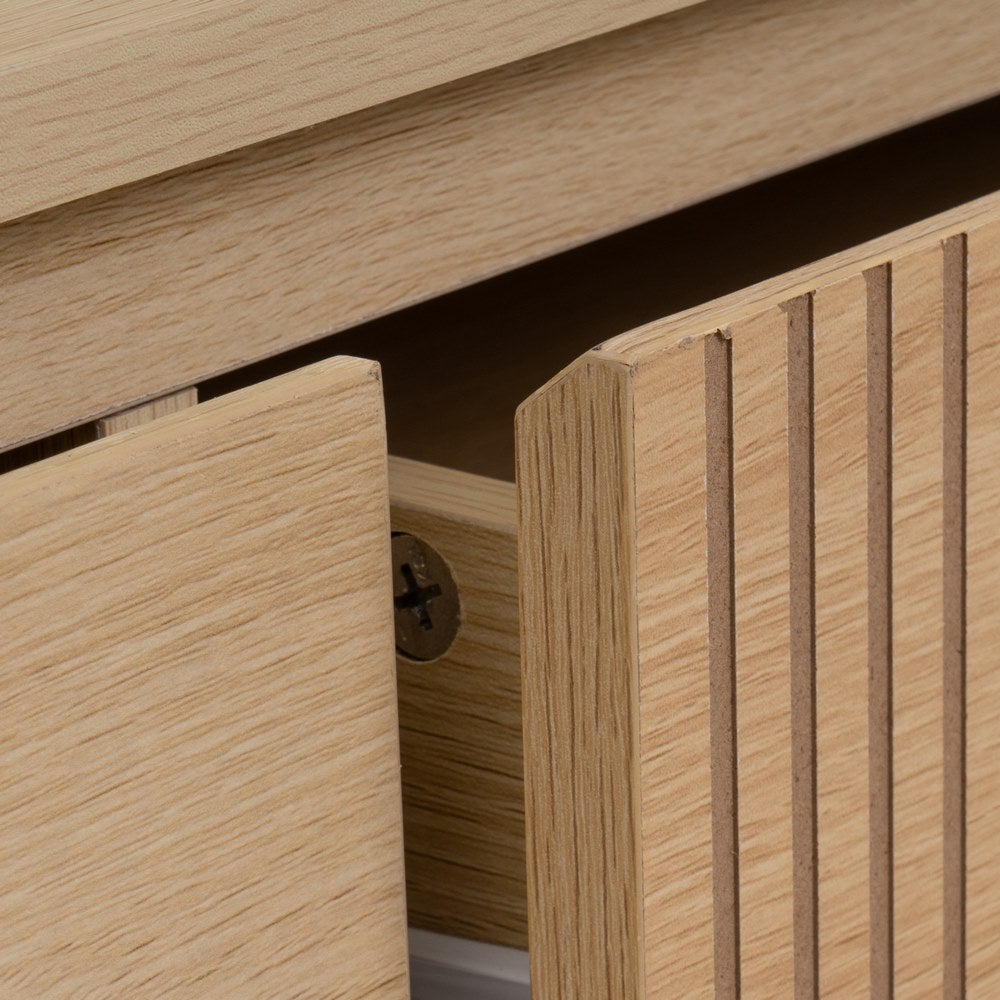 Mesa Consola Naroa de Madera color Natural con 2 Cajones de 100x30x75 cm