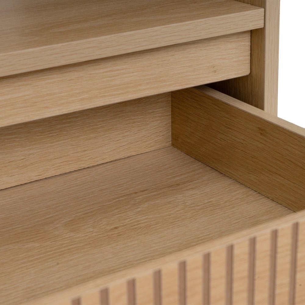 Estantería Naroa de Madera color Natural con 3 Estantes y 1 Cajón de 80x40x120 cm