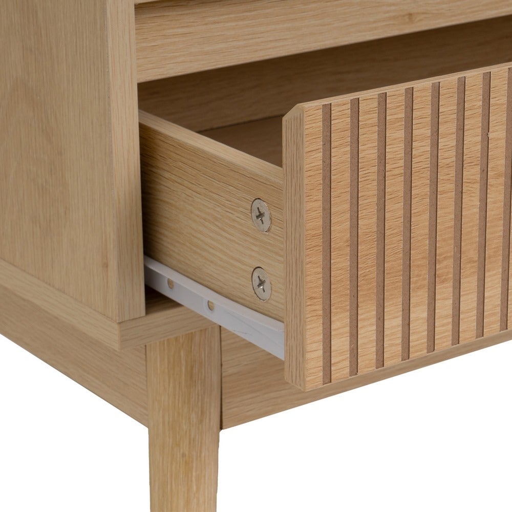 Estantería Naroa de Madera color Natural con 3 Estantes y 1 Cajón de 80x40x120 cm