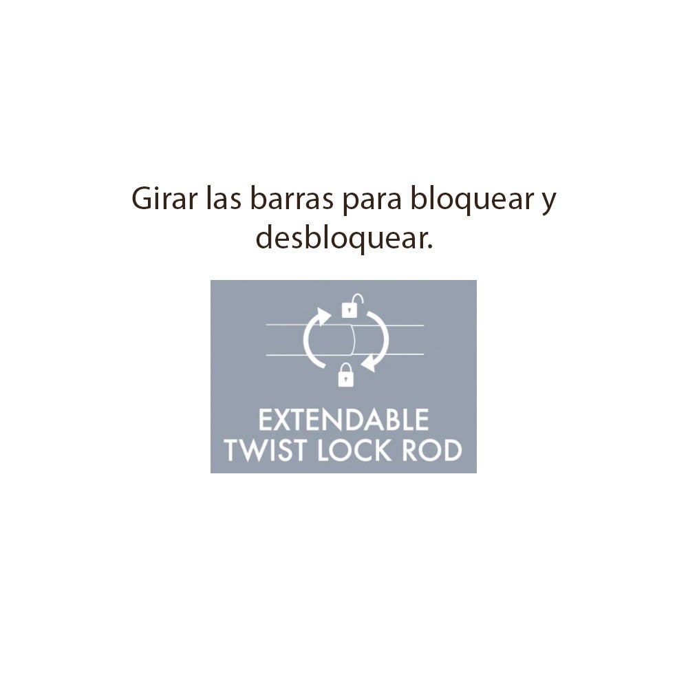 Barra cortina extensible blanco