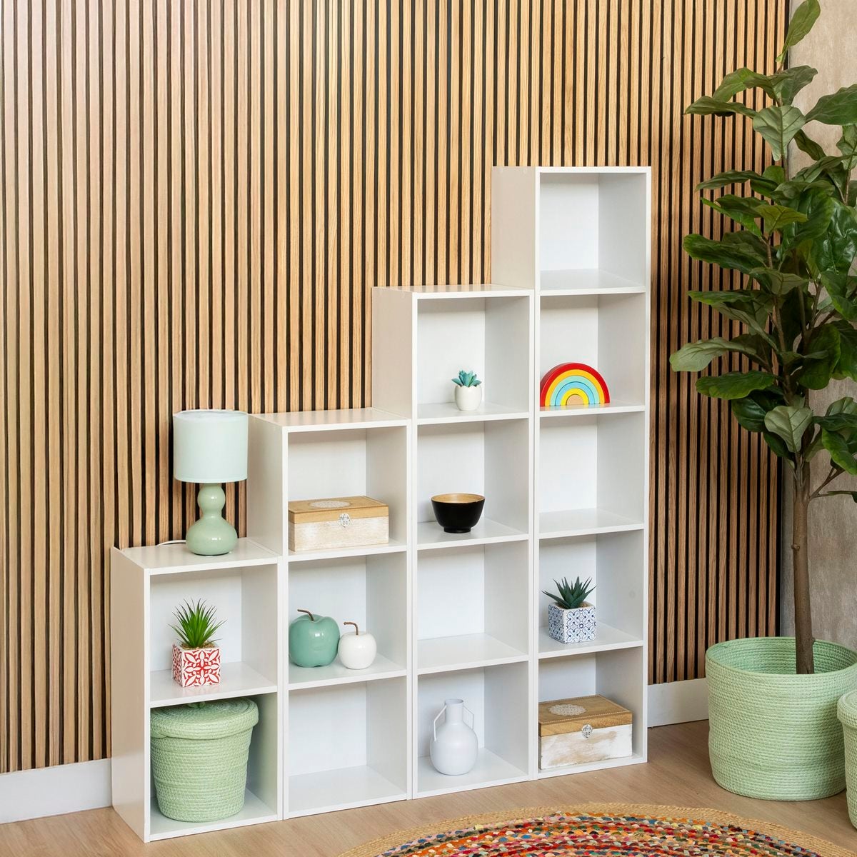 Estantería Cubo 2 estantes blanco