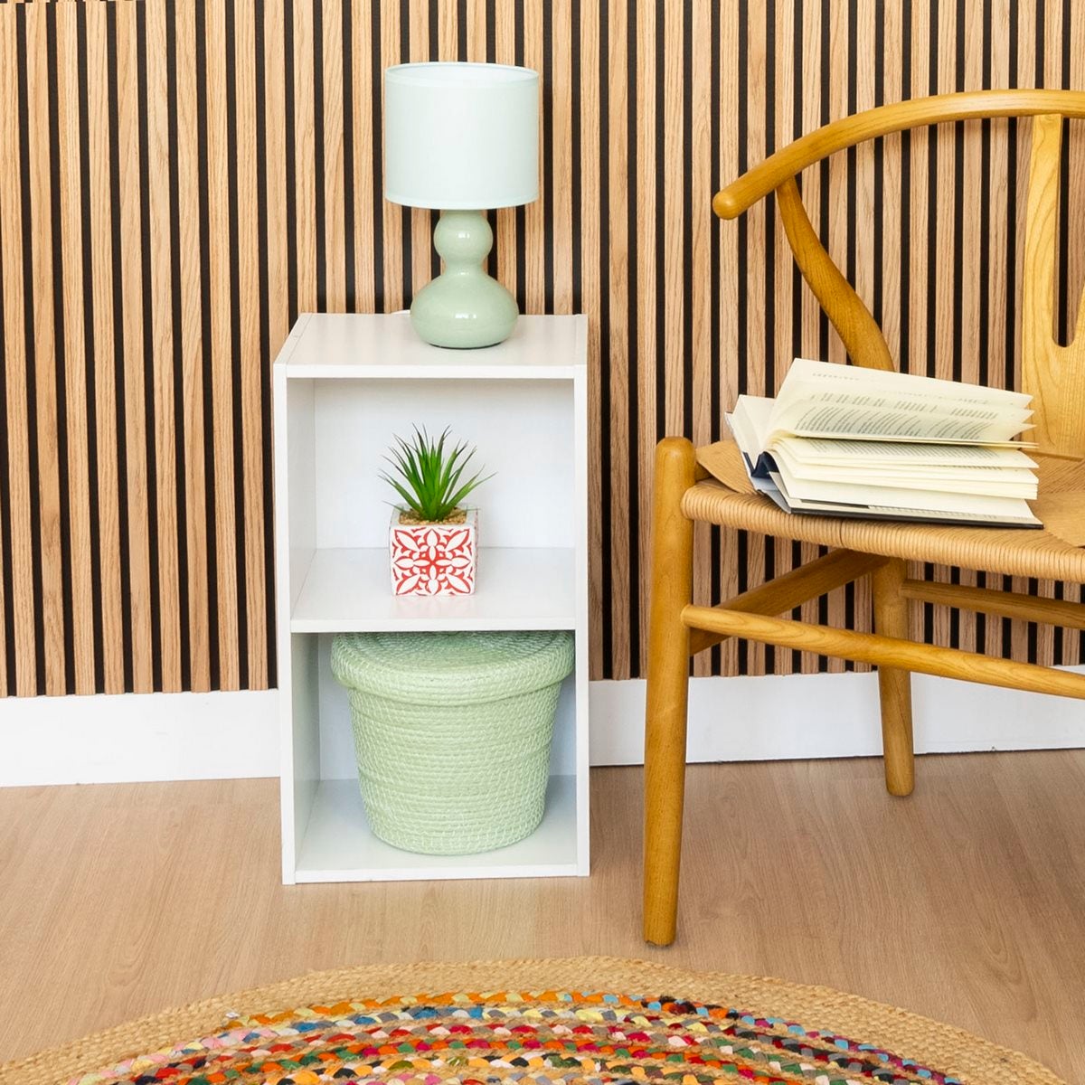 Estantería Cubo 2 estantes blanco