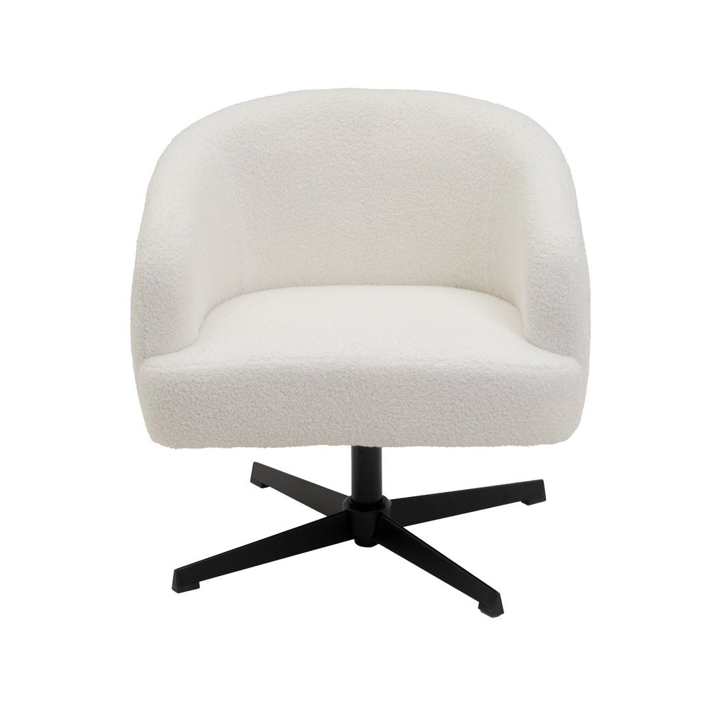 Sillón giratorio Lena blanco