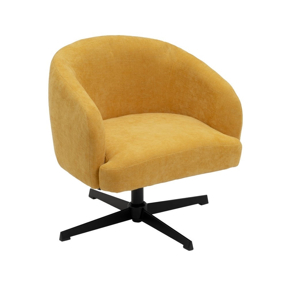 Sillón giratorio Lena mostaza