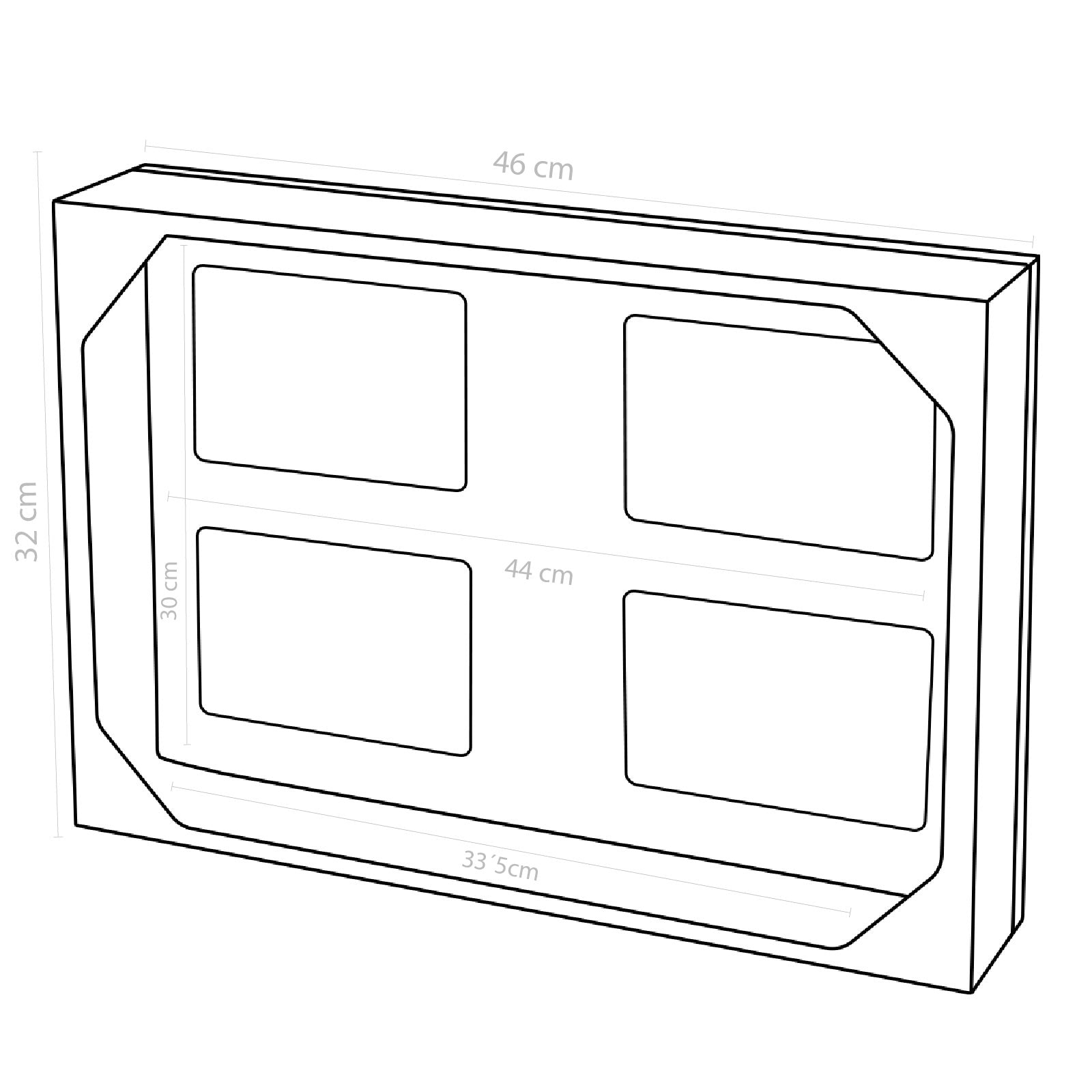 Tapa contador marrón con portafotos
