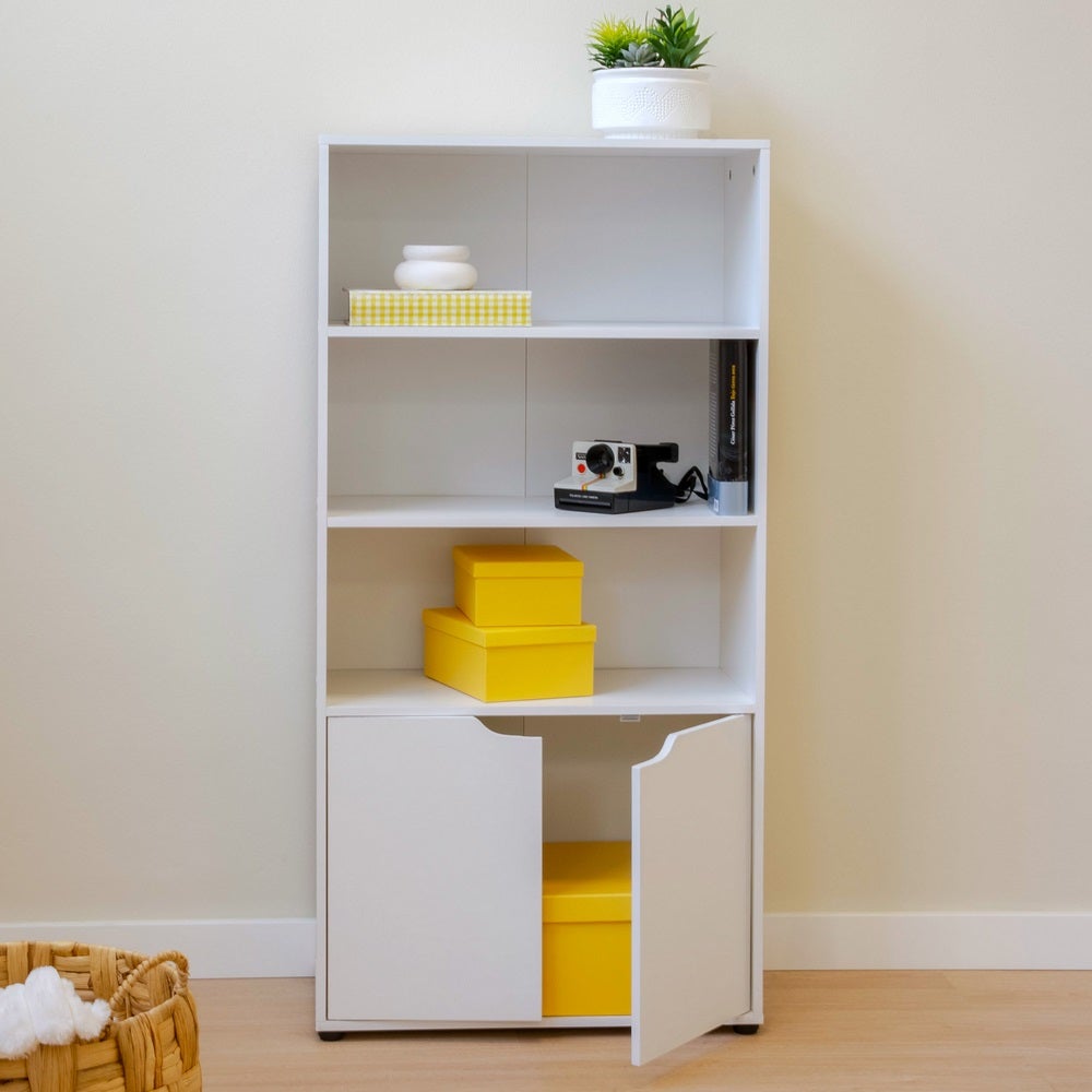 Estantería librería blanca de 59x119 cm