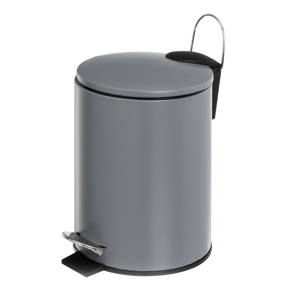 Papelera con pedal gris 5L