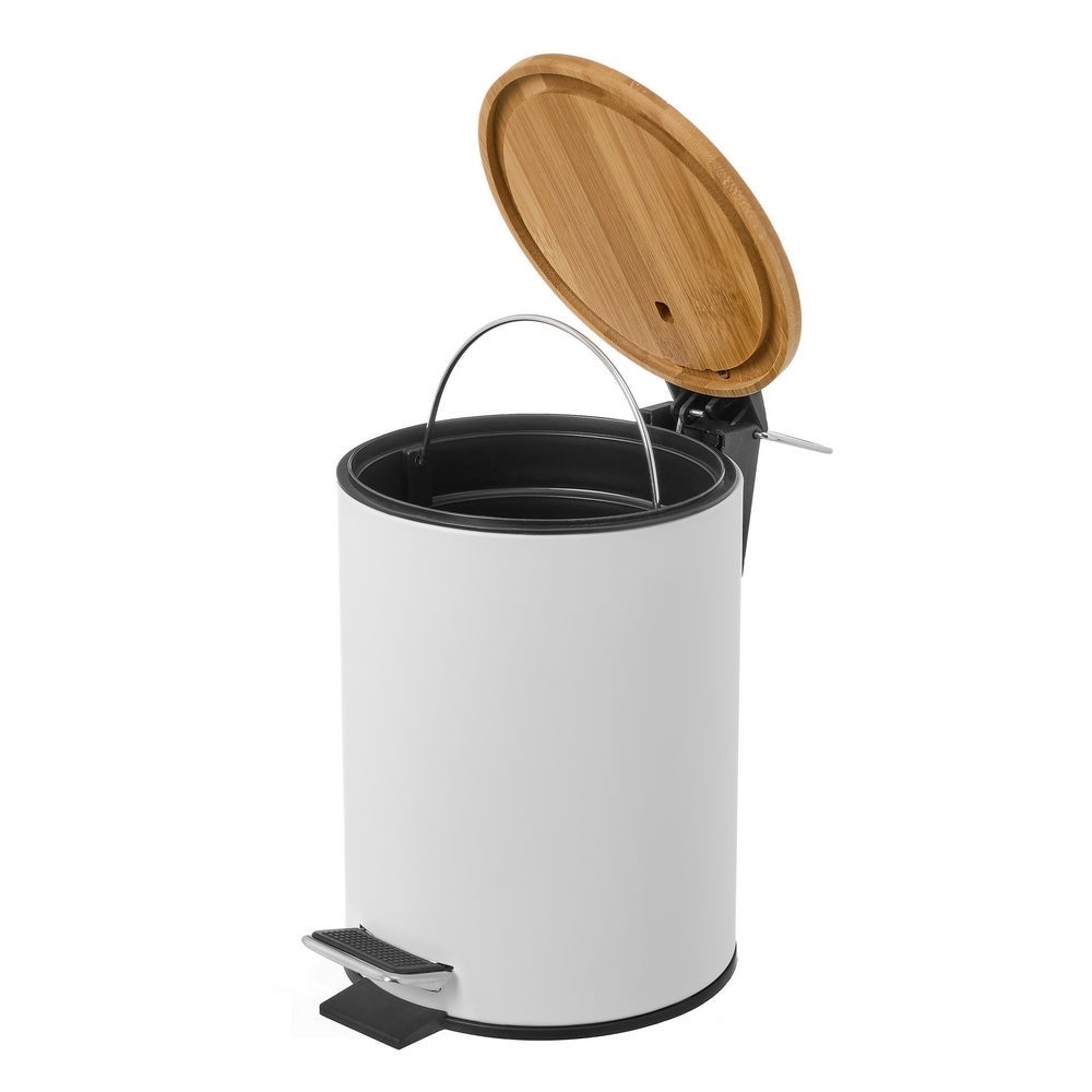 Papelera con pedal blanco 5L