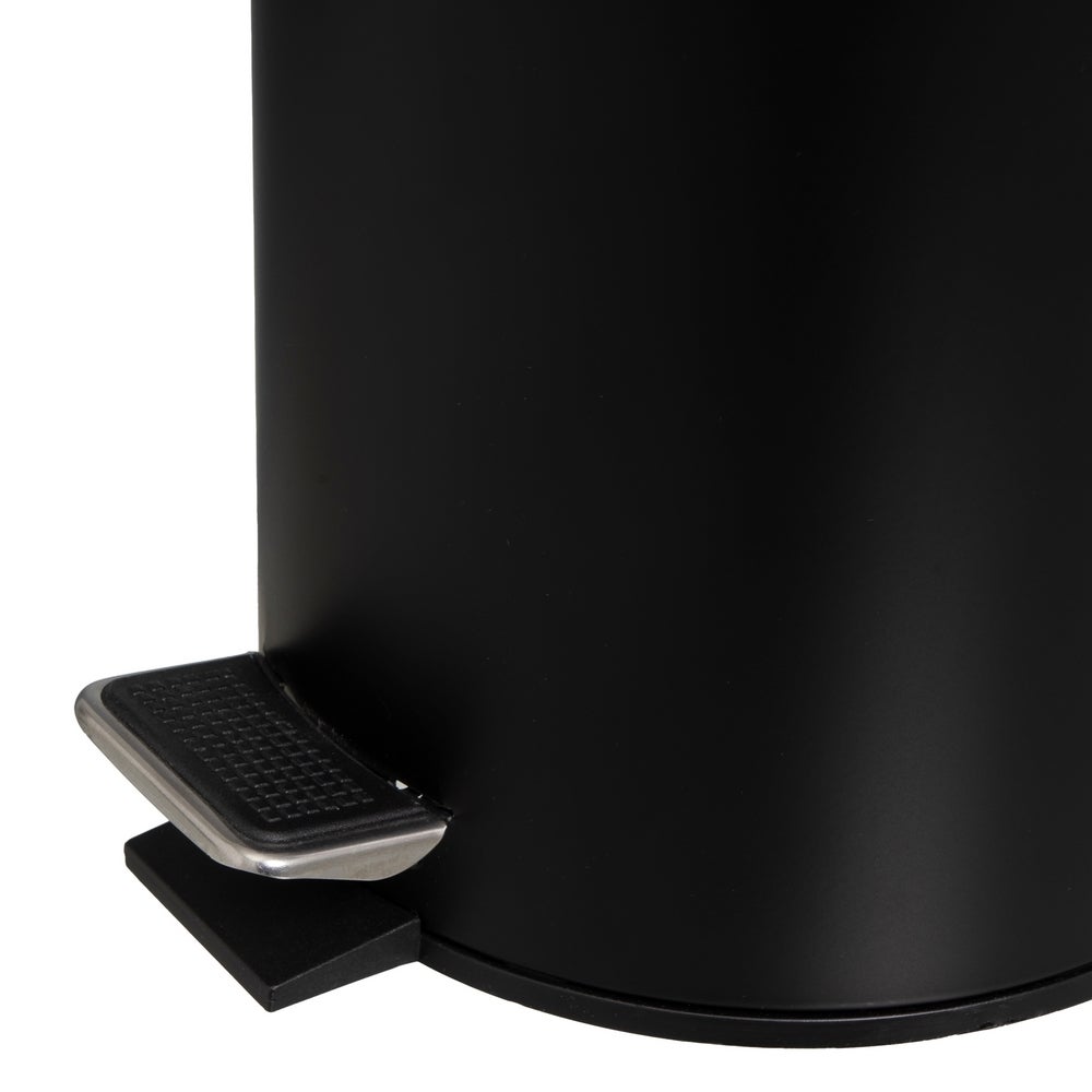 Papelera con pedal negro 5L