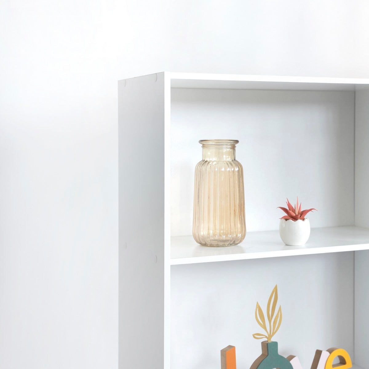 Librería 3 estantes blanca