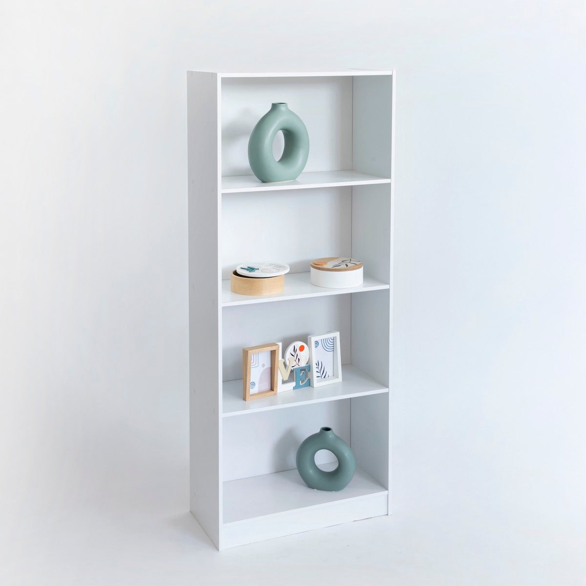 Librería 3 estantes blanca