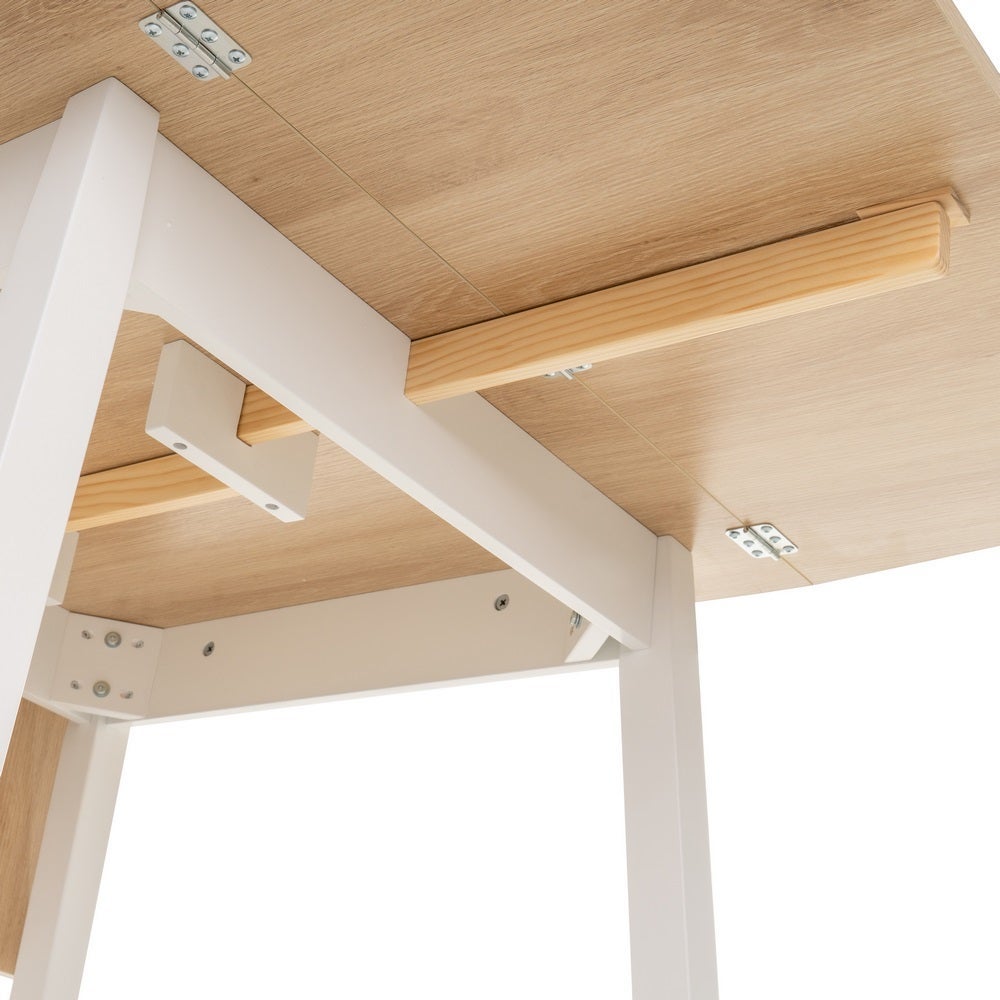 Mesa de cocina extensible blanca de 138cm