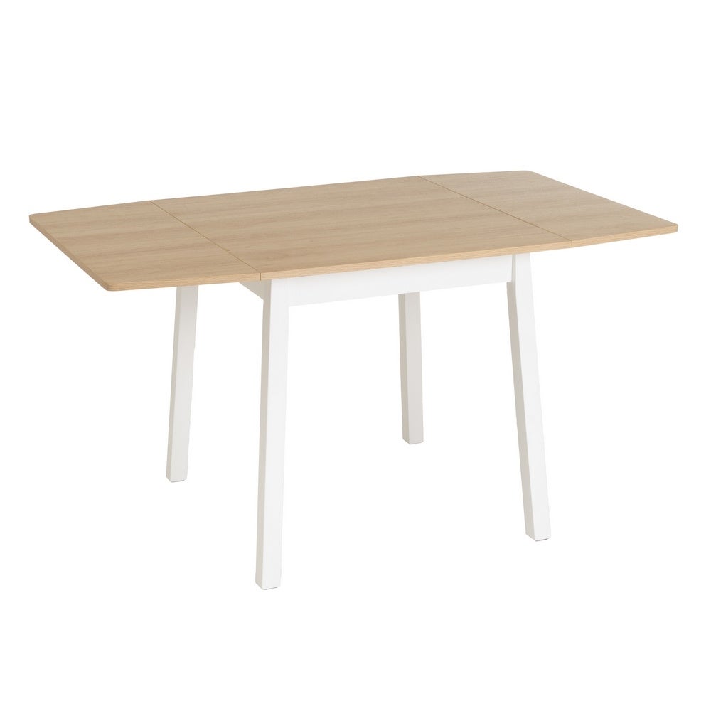 Mesa de cocina extensible blanca de 138cm