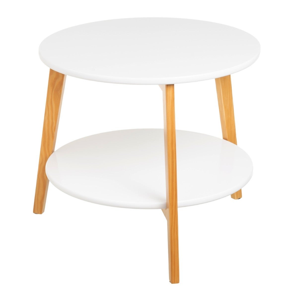 Set de 2 mesas auxiliares blancas