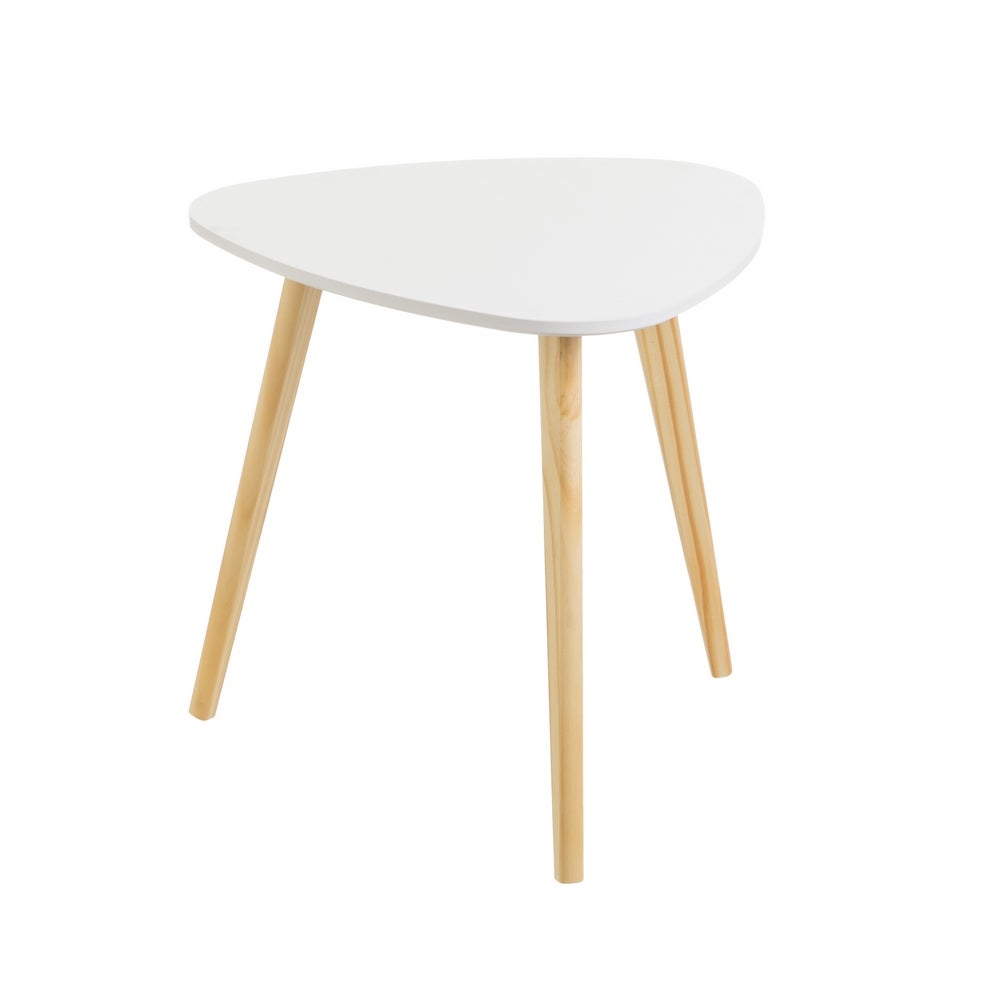 Set de 2 mesas auxiliares nido blancas