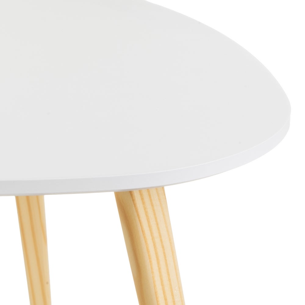 Set de 2 mesas auxiliares nido blancas