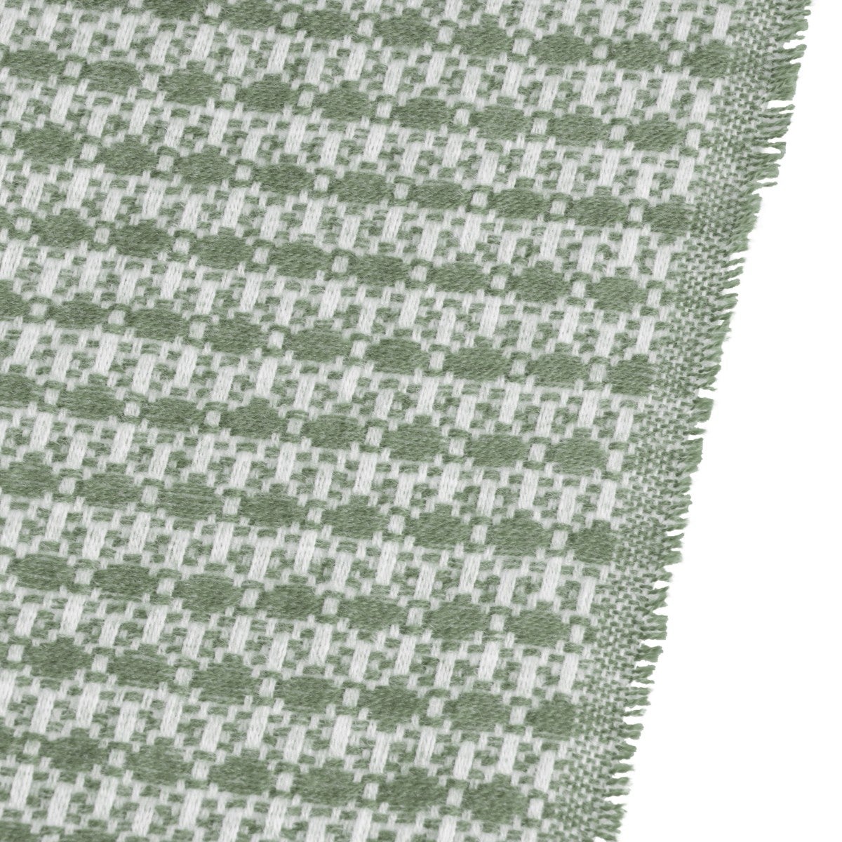 Manta verde de 130x160 cm con flecos