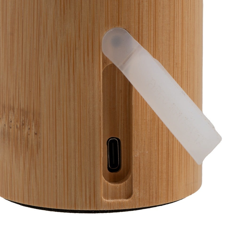 Lámpara LED de bambú marrón