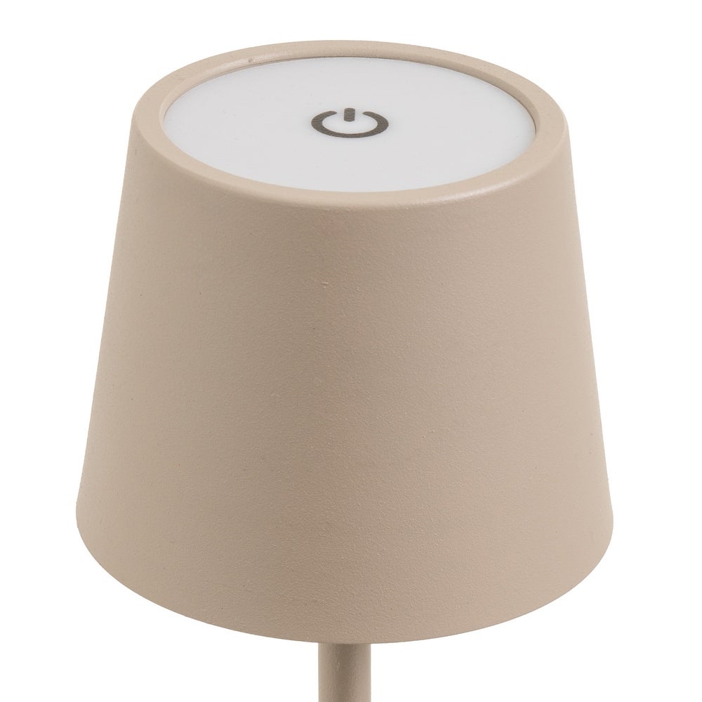 Lámpara LED de metal beige de 9 cm