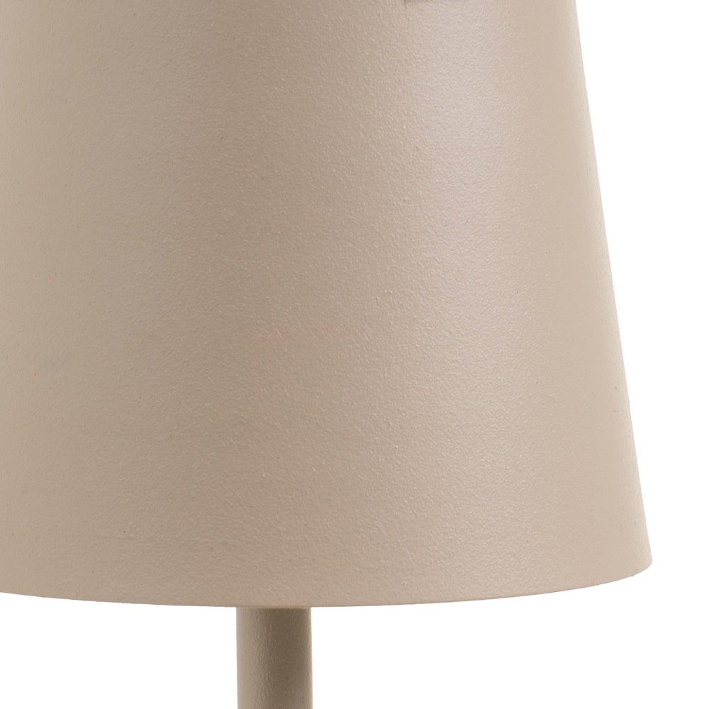 Lámpara LED de metal beige de 9 cm