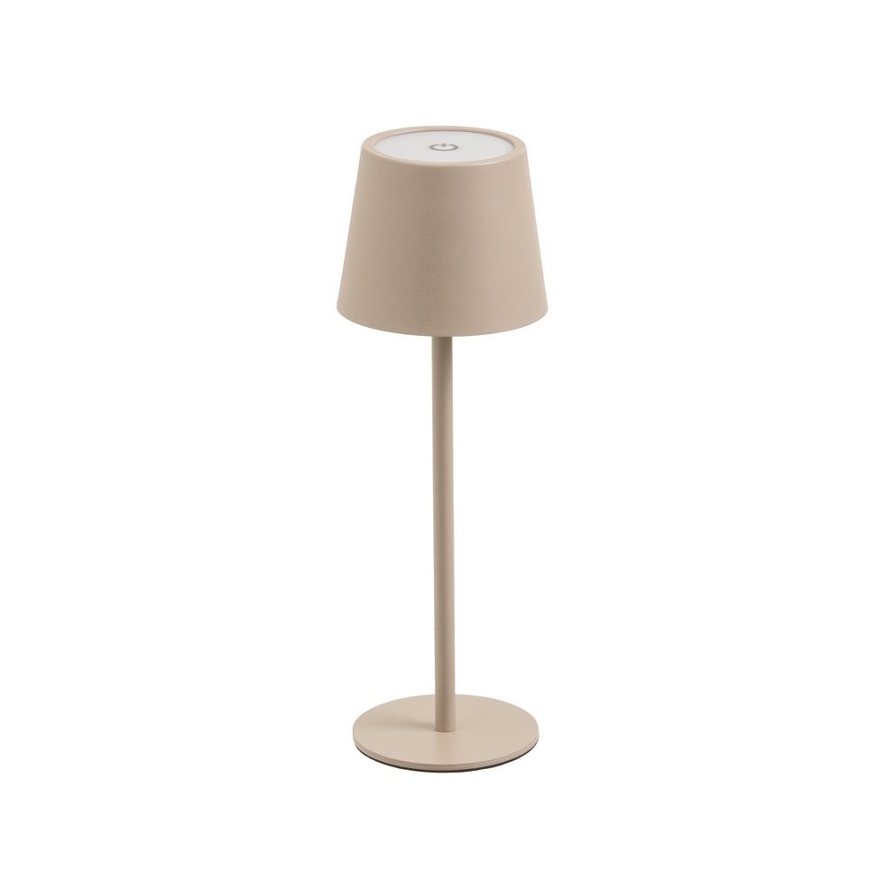 Lámpara LED de metal beige de 9 cm