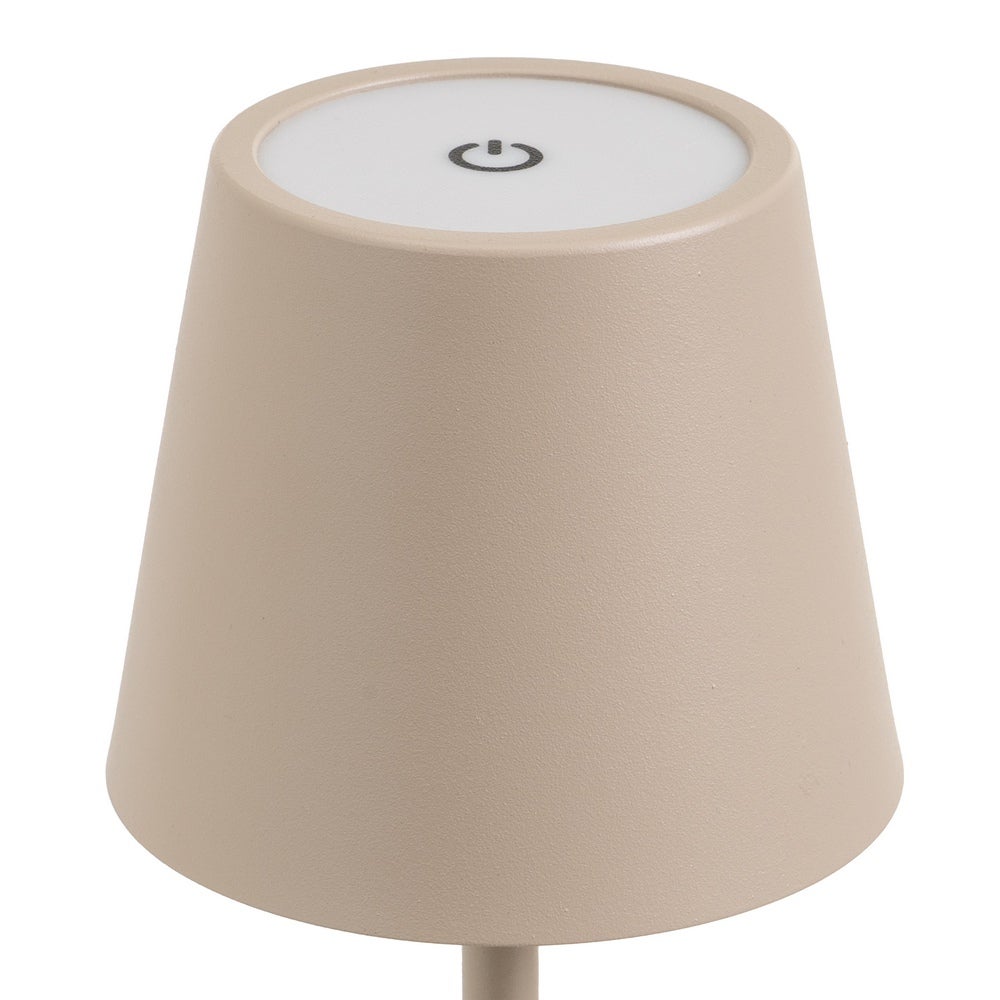 Lámpara LED de metal beige de 11 cm