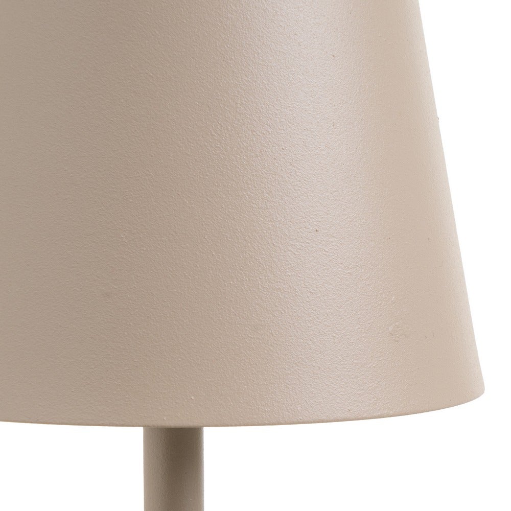 Lámpara LED de metal beige de 11 cm