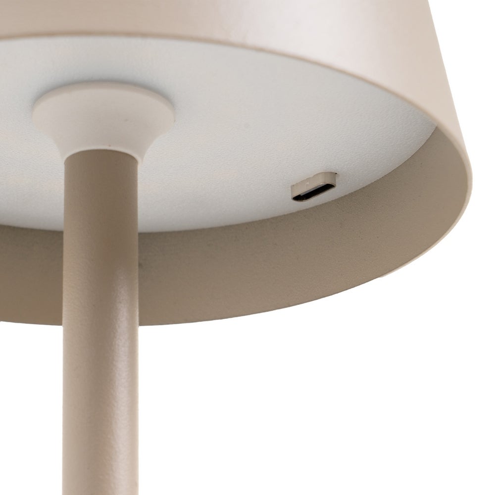 Lámpara LED de metal beige de 11 cm