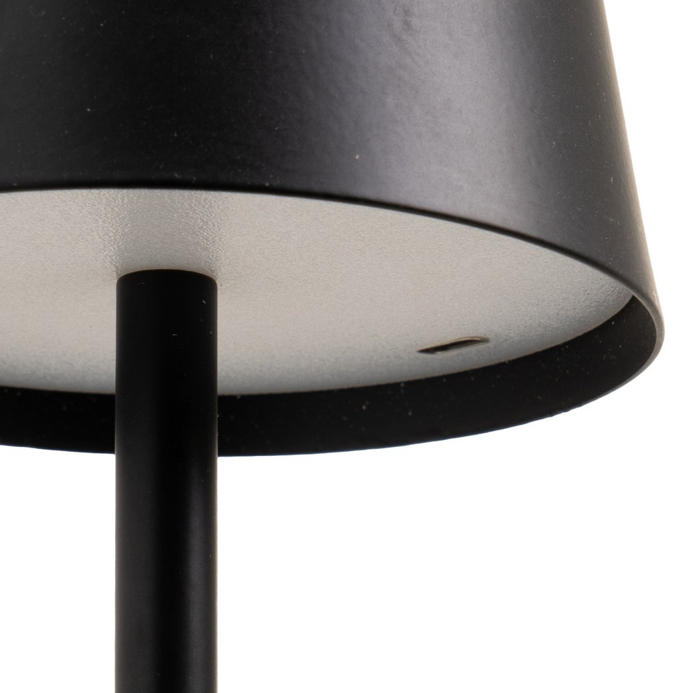 Lámpara LED de metal negro de 9 cm