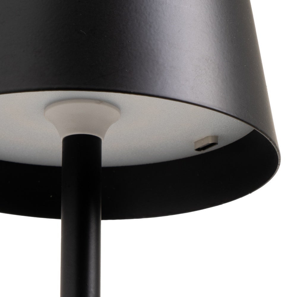 Lámpara LED de metal negro de 37 cm