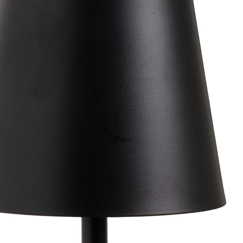 Lámpara LED de metal negro de 11 cm