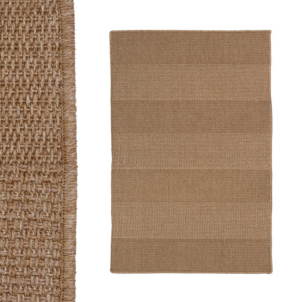 Alfombra Exterior de Polipropileno Beige 120x180 cm
