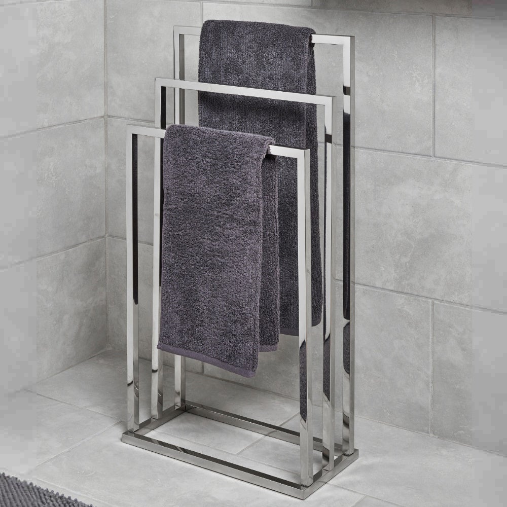 Toallero de pie múltiple cromado