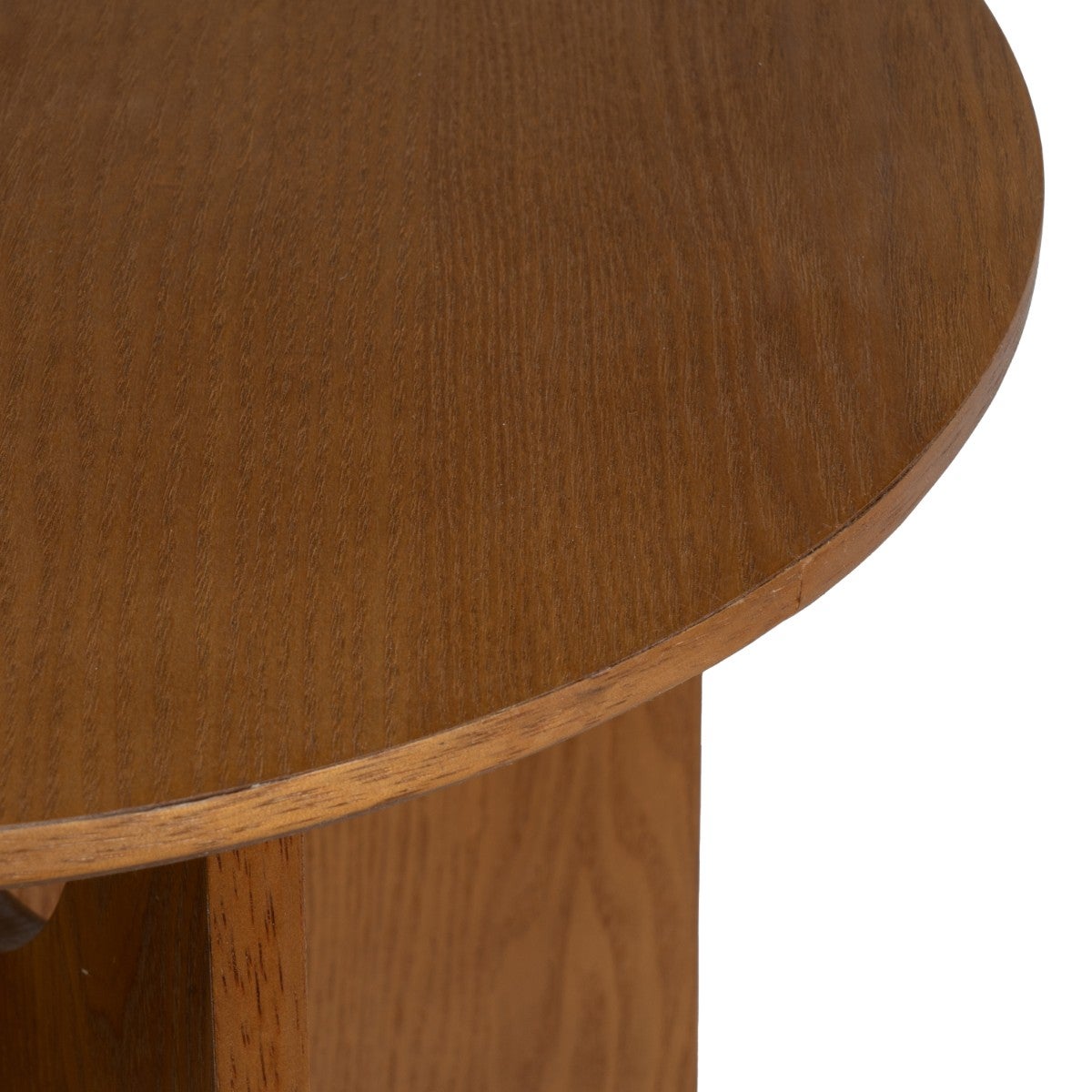 Mesa auxiliar de madera color nogal