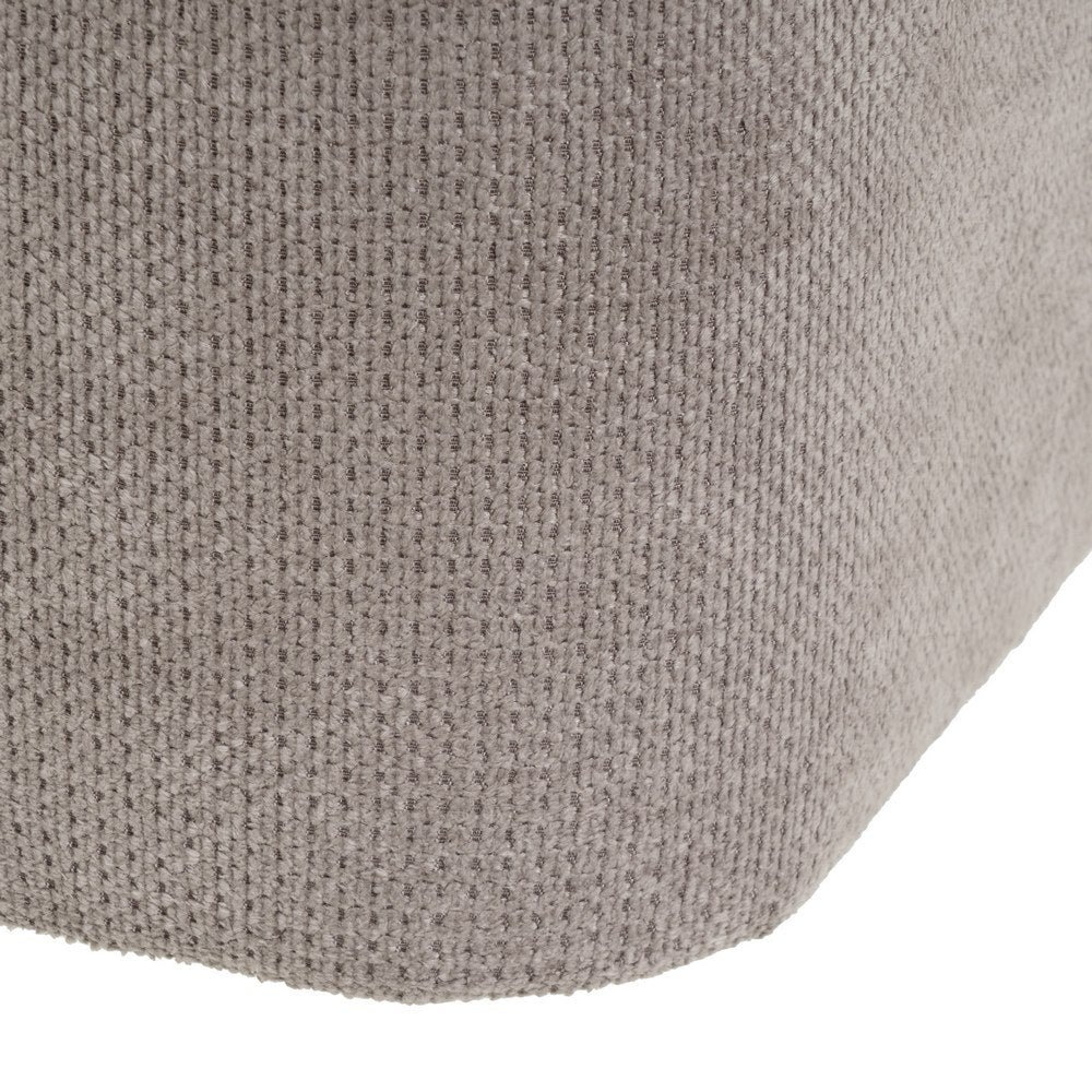 Puff cuadrado tapizado en tela beige