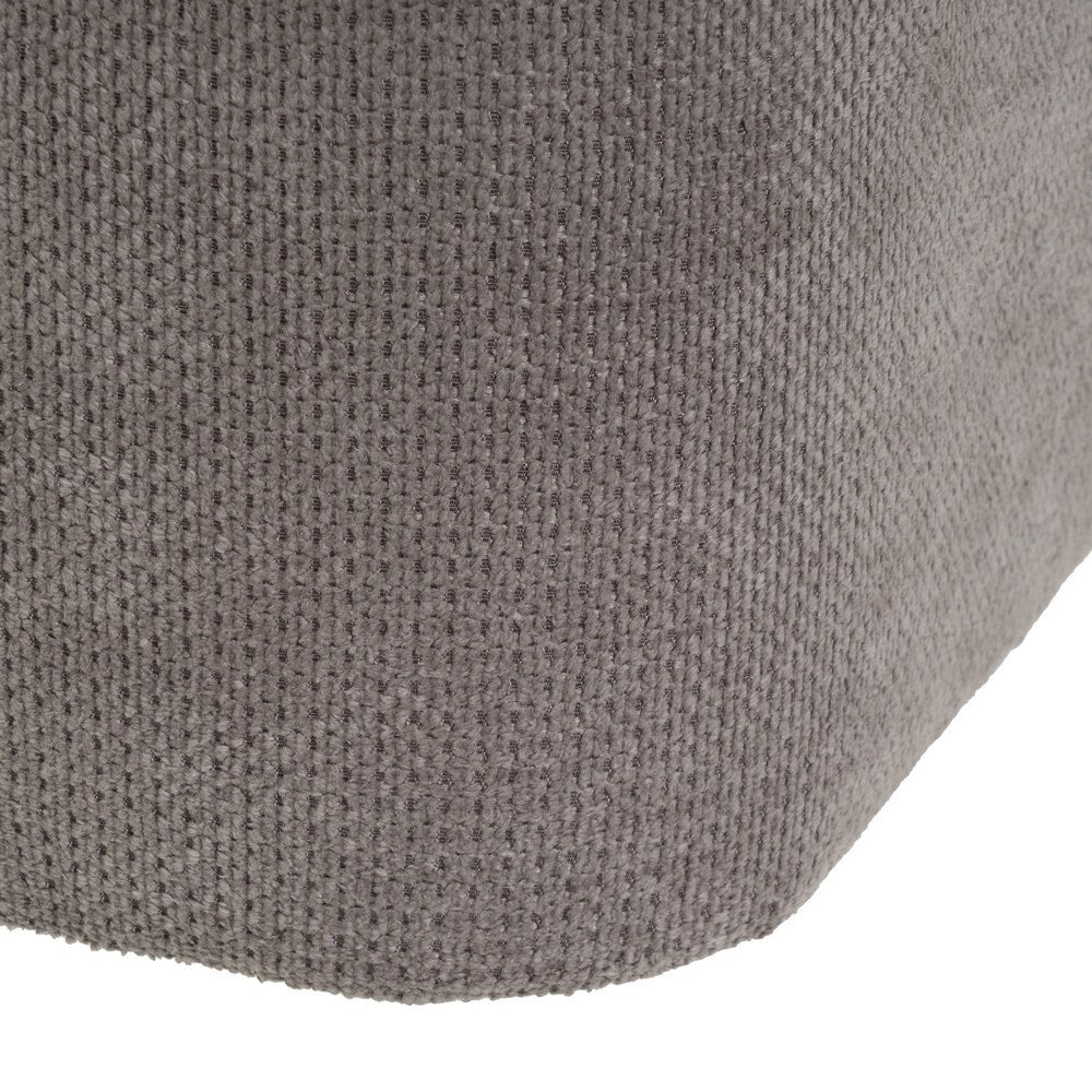 Puff cuadrado tapizado en tela gris