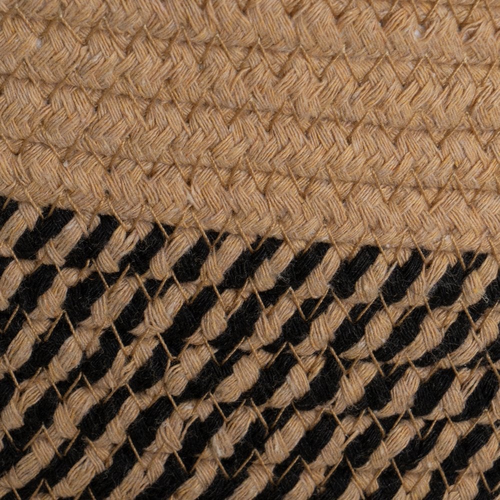 Set de 3 Cestas de Cuerda Negras Cuadradas 30x30x30 cm