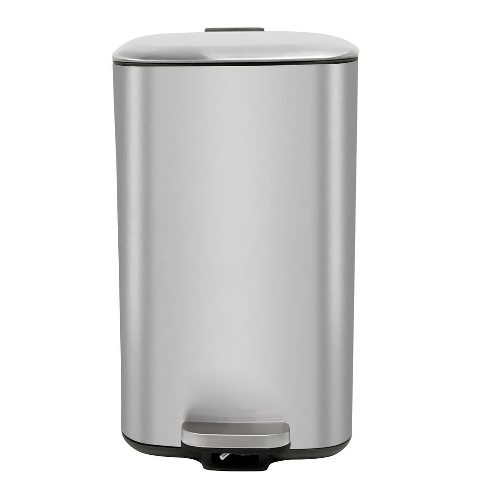 Papelera cuadrada de pedal metálica de 20 litros