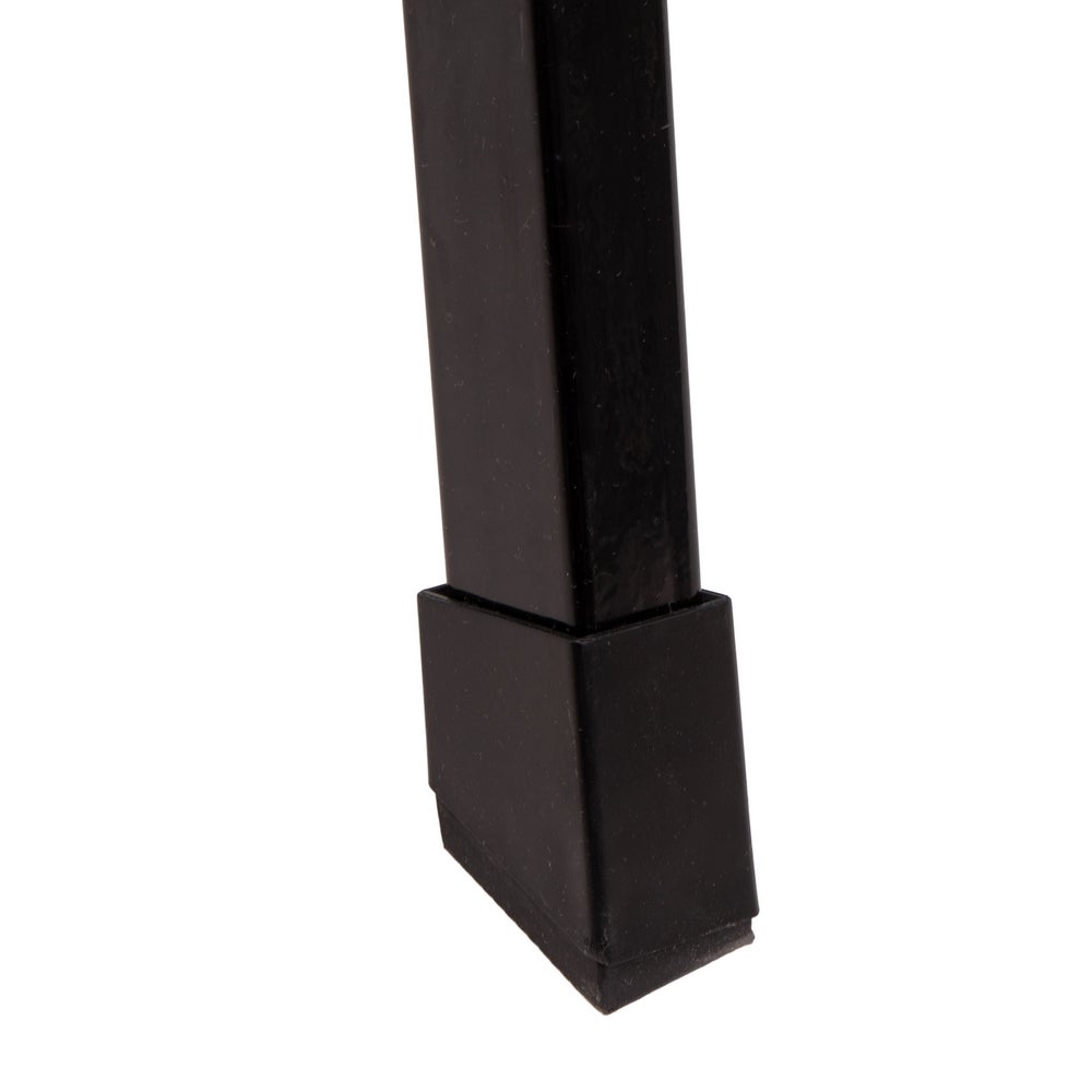 Escalera plegable de 3 peldaños antideslizantes de acero negro de 105 cm