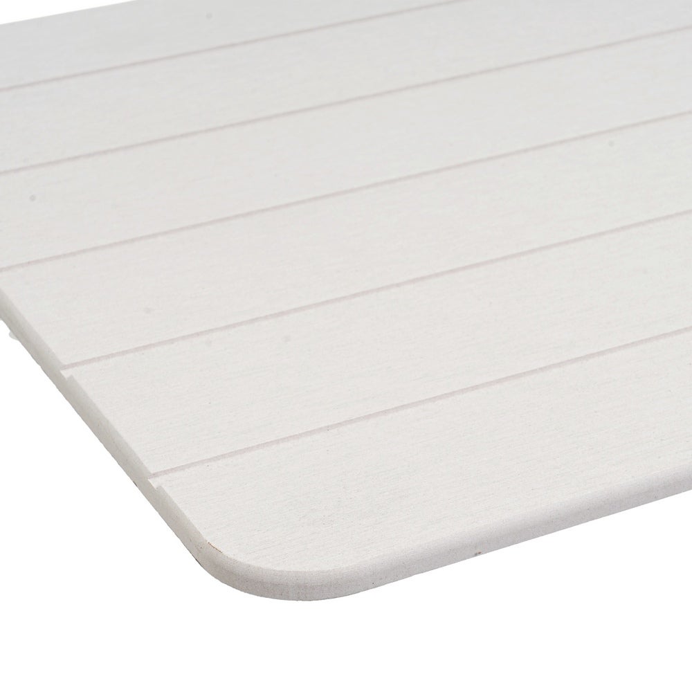 Alfombra de baño de diatomita gris claro con rayas de 60x39 cm