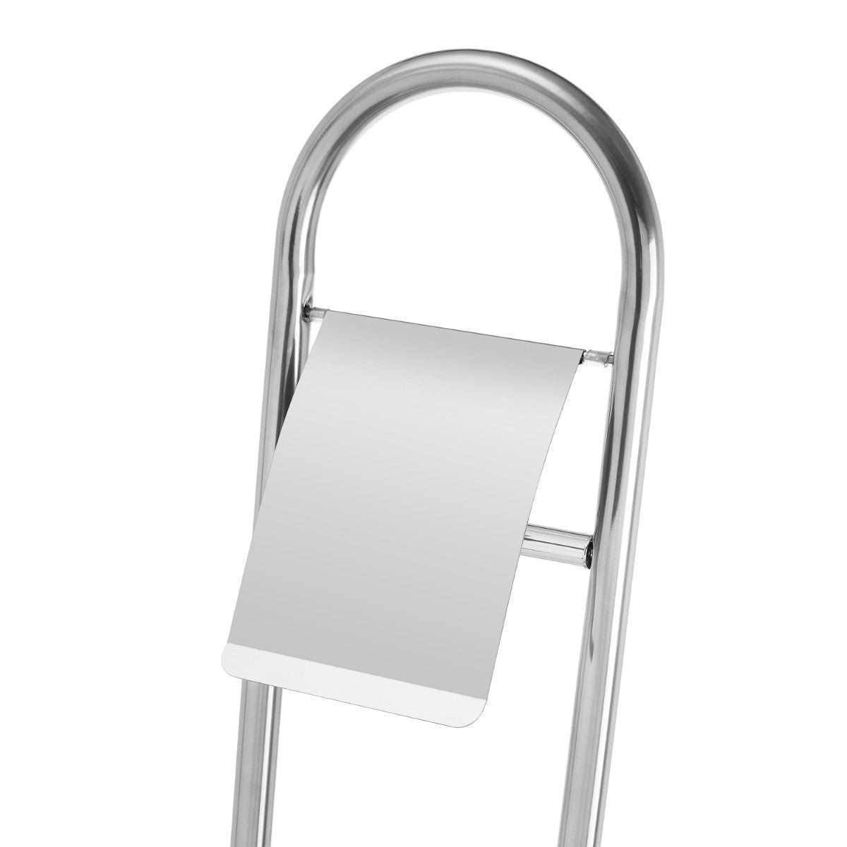 Portarrollos y escobillero plateado de metal cromado