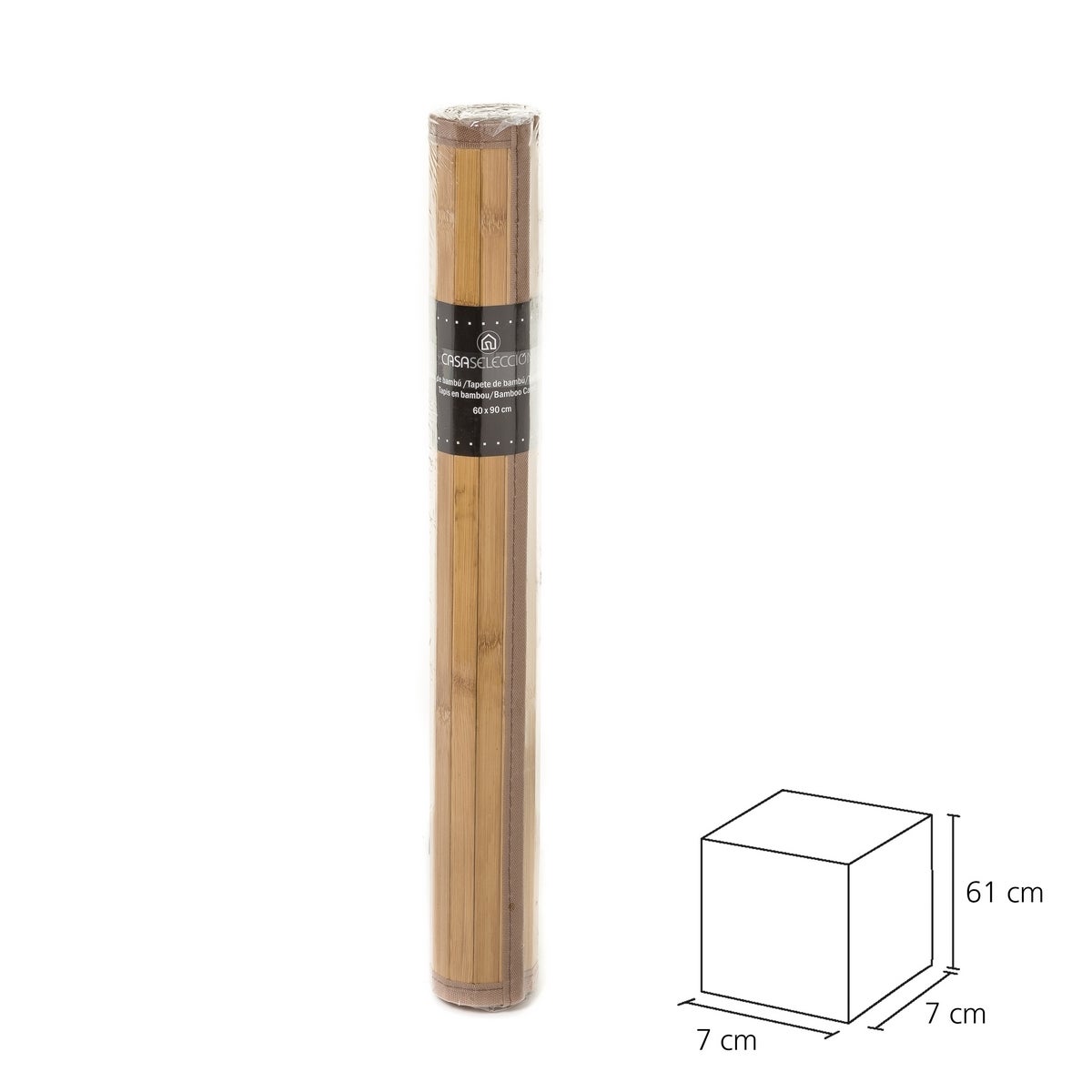 Alfombra de bambú pasillera marrón