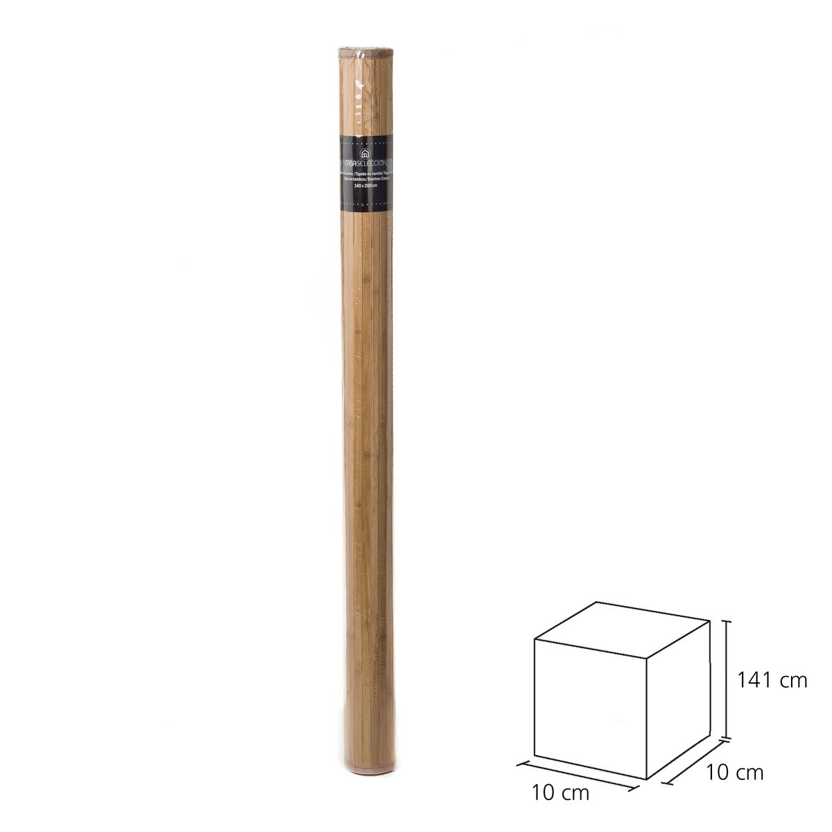 Alfombra de salón de bambú natural de 200x140 cm