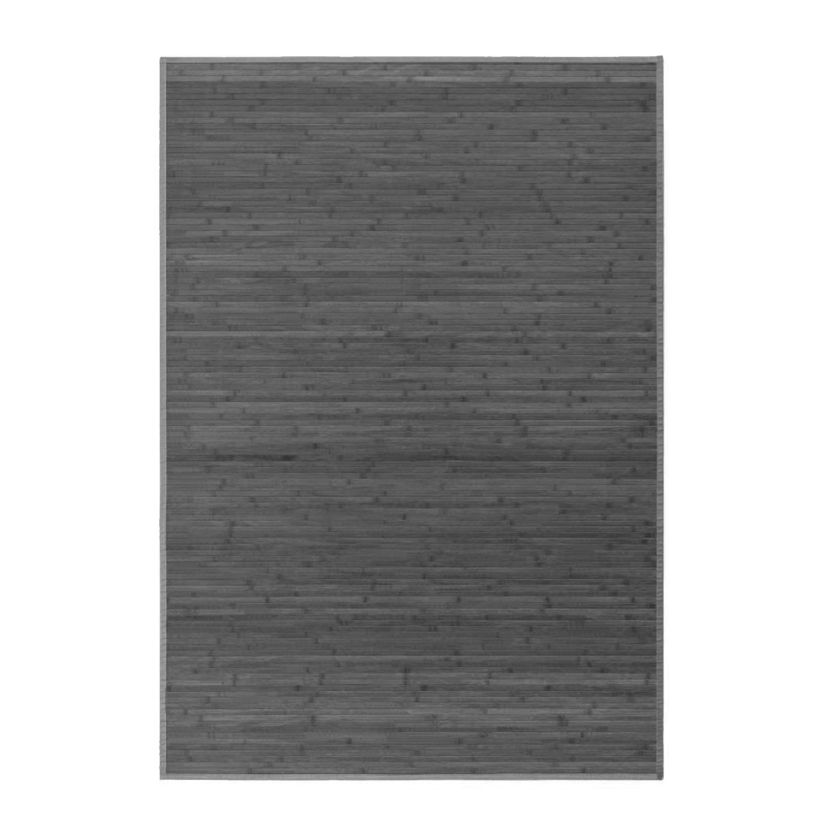 Alfombra salón de bambú gris de 200x140 cm