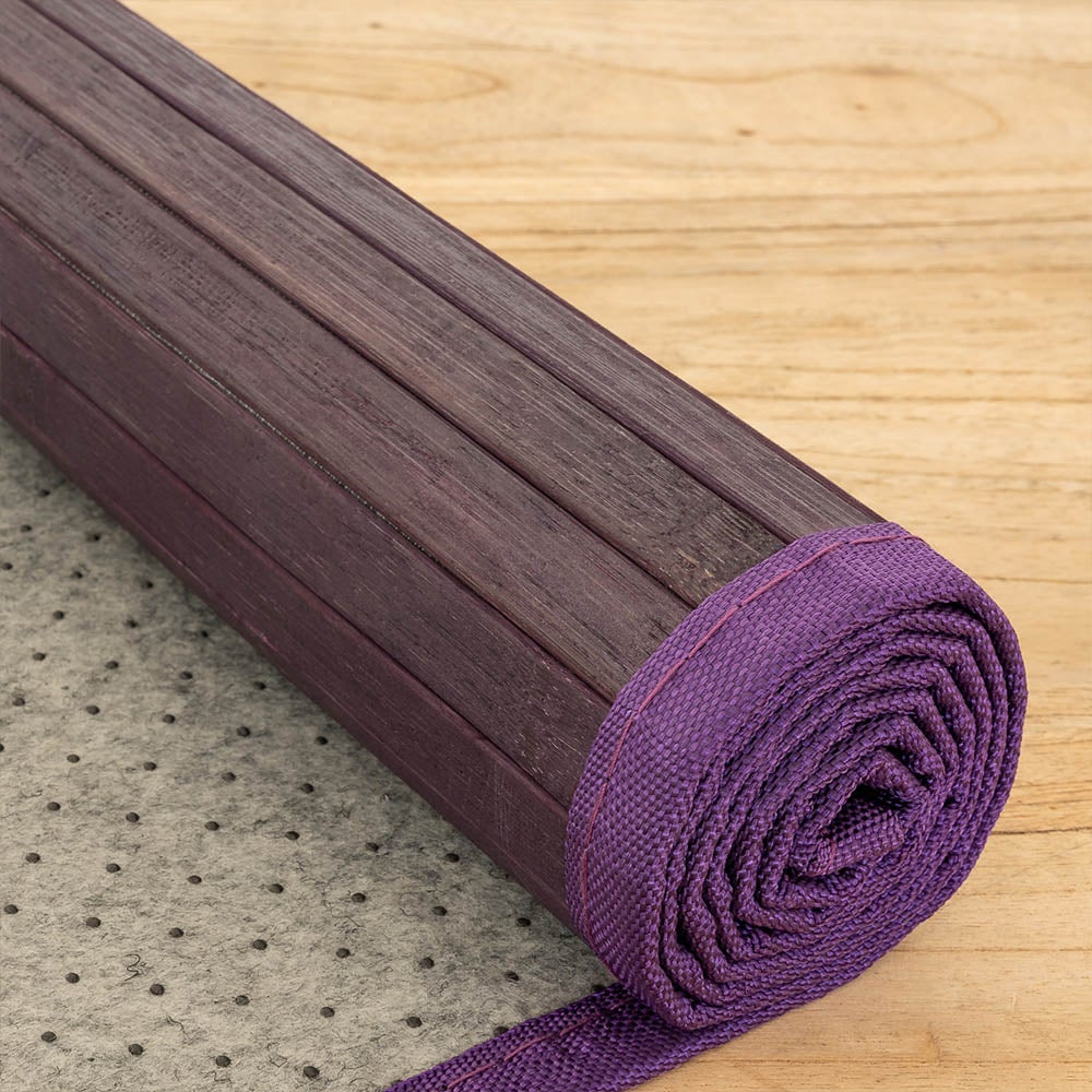 Alfombra de bambú lila