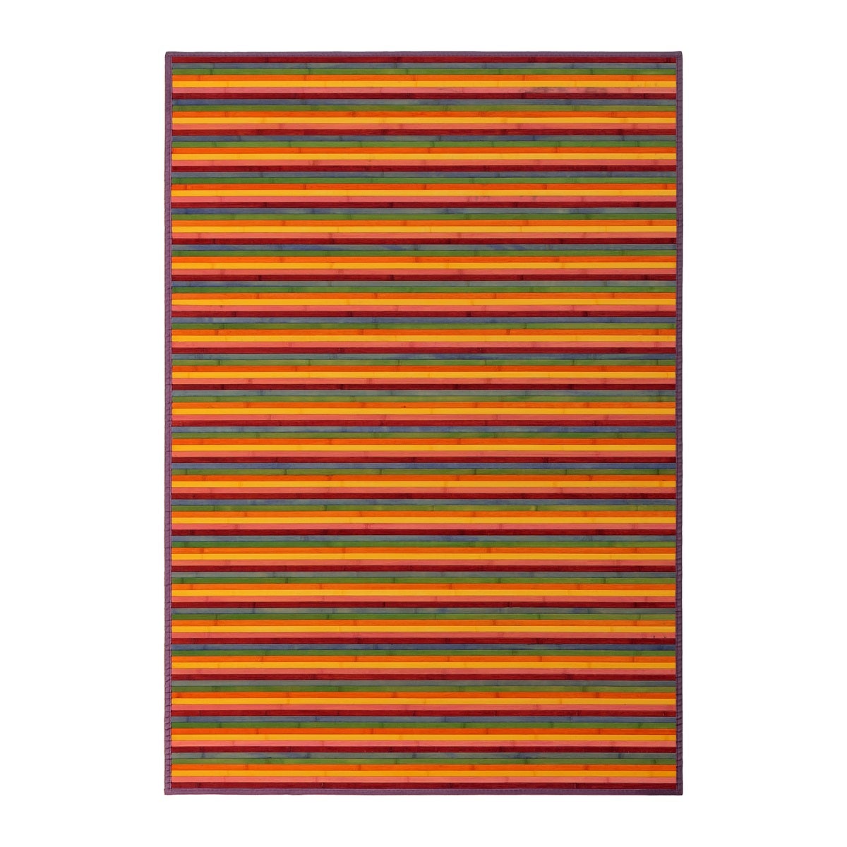 Alfombra de salón de bambú naranja de 200x140 cm