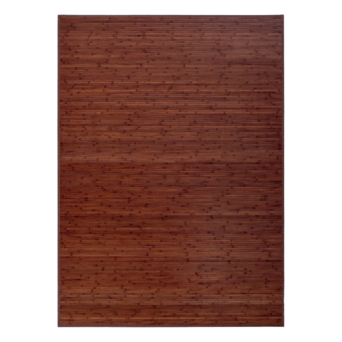 Alfombra de bambú marrón