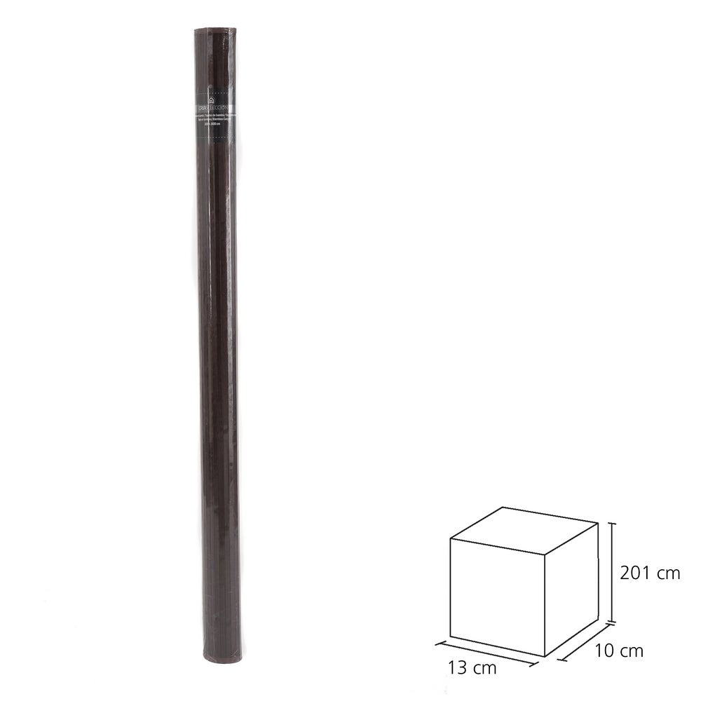 Alfombra de bambú marrón